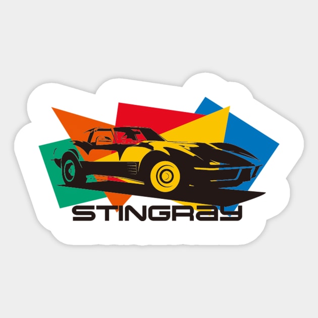 Vintage Stingray Sticker by silvercloud